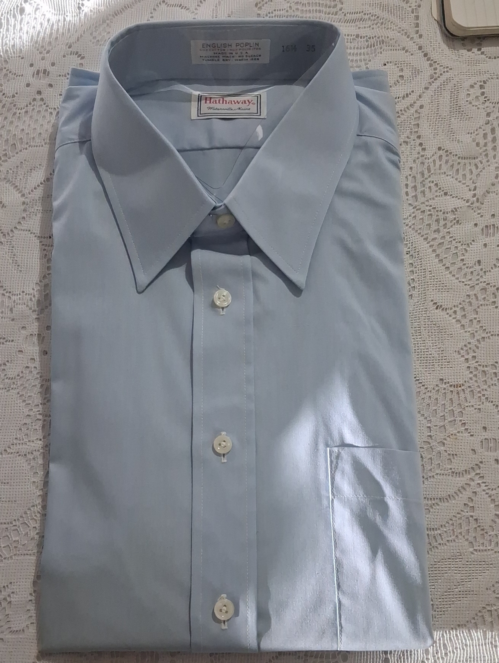 Hathaway Light Blue Men's Casual Button-Down Shirt